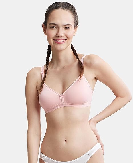 Jockey 1581 Women’s Wirefree Cotton Bra – Medium Coverage with Soft Underband